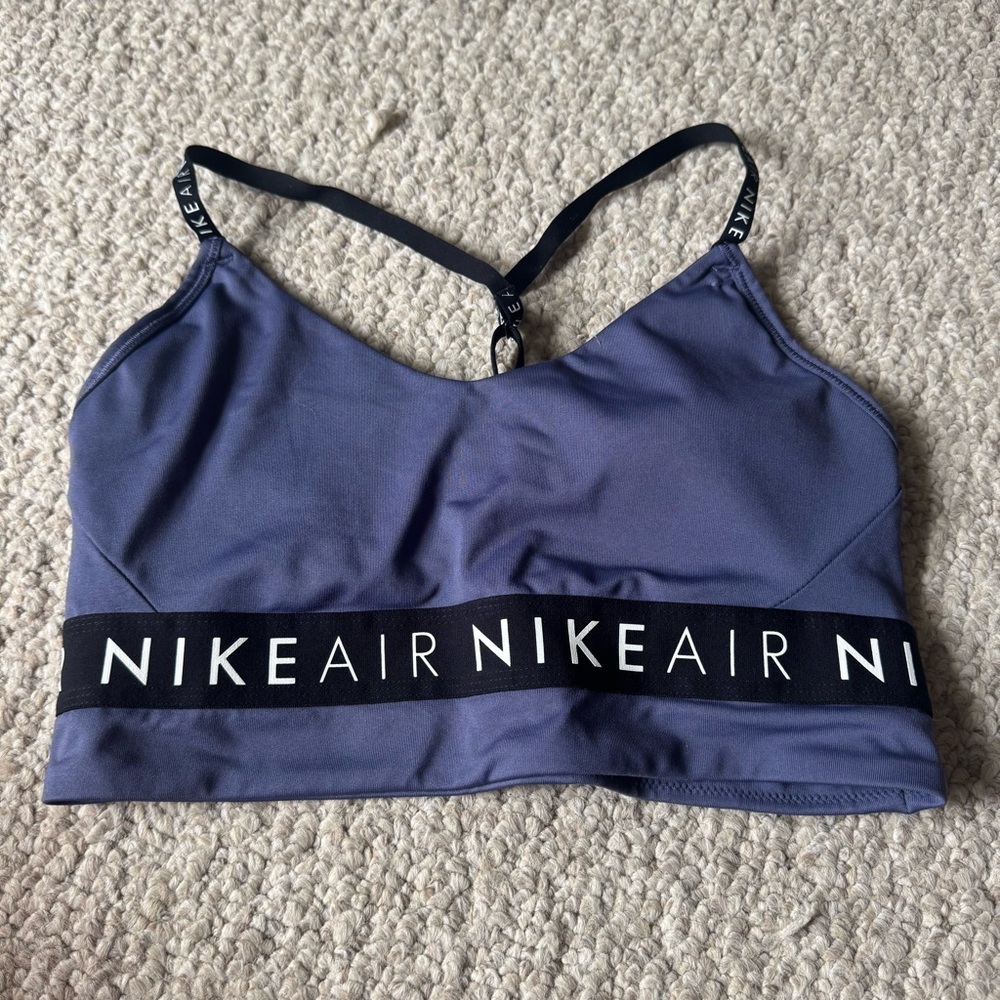 Nike Blue and Black Sports Bra Medium Support